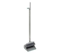 5five - Balai avec Pelle Clipsable Gris - Réservoir et Tête Pivotants - Rangement Facile - Dents de Nettoyage Brosse - Entretien Ménager