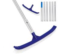 Balai Piscine de 43 cm,Brosse Piscine avec extrémités incurvées,2.1M Manche Telescopique,Brosse de Nettoyage Avant de Utilisé pour Le Nettoyage des Carreaux,Le Nettoyage des Murs,ETC