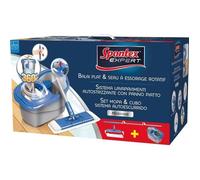 Balai plat avec seau à essorage rotatif