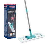 Balai plat microfibre XL professionnel manche acier 146 cm housse lavable 360° sols carrelés stratifiés