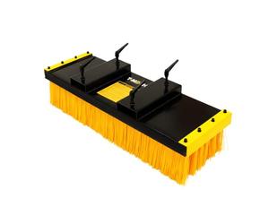 Balai Pousseur Pour Fourches de Chariot Élévateur Largeur 1300 mm Brosse Plat Ultra-Résistant Sol d'Entrepôt Usine Acier Laminé à Froid Poils Remplaçables Taille de Passage Standard