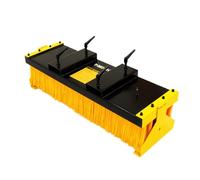 Balai Pousseur & Support Pour Fourches de Chariot Élévateur Largeur 1300 mm Brosse Plat Ultra-Résistant Sol d'Entrepôt Usine Acier Laminé à Froid Poils Remplaçables Taille de Passage Standard