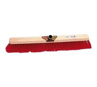 Brosserie Thomas Balai extérieur PVC monture bois 60 cm - Rouge