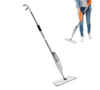 Balai pulvérisateur pour nettoyer les sols | Spray de nettoyage humide | Balai de nettoyage - Acier inoxydable | 49,21 pouces Serpillères réutilisables | Idéal pour la maison, la cuisine, le salon