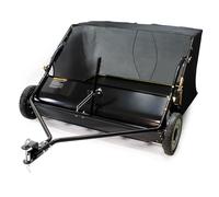 Wiltec Balai ramasseur Autoportée Largeur de travail 105 cm Taille 1730 x 1130 x 585 mm Filet collecteur de Balayeuse 365 L pour Tondeuse autoportée Largeur 105cm et Roues caoutchouc Jardin Entretien