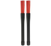 Balai Rétractable de Batterie Jazz en Nylon Antidérapant pour Débutants | Tambour, Usage D'entraînement, Design Ajustable et Stable, Lot de Set de Paire, Couleur Rouge