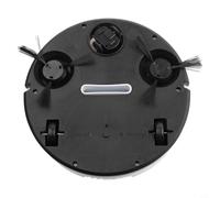 Balai robotique efficace et aspirateur, conçu pour les poils d'animaux avec un profil ultra fin pour une manipulation facile (noir)