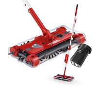 Balai sans fil Swivel Sweeper + batterie supplémentaire - Récupération facile des miettes - Sans fil, sans sac et rechargeable - Balai avec articulation articulée qui ménage le dos et rotation à 360°