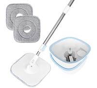 Balai Serpillère avec Seau Essoreur Séparé Kit de Lavage Sol avec Système de Séparation Eau Propre et Sale Tête Plate BALAI
