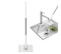 Balai serpillère avec système de serrage à pression, sans lavage des mains, un bouton K pour changer le sol, kit de démarrage pour le nettoyage de salle de bain, carrelage de salle de bain