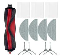 Balai serpillère de rechange, brosse latérale, filtre et brosse principale pour robot aspirateur Deerma S30 DEM-S30, lot d'accessoires (ensemble A : 1 brosse principale + 4 chiffons + 3 filtres + 4