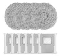 Balai serpillère et sacs à poussière de rechange pour aspirateur robot DJI S, A, P, chiffons en microfibre et kit de collecte de poussière ClogFree, 4 tampons, 6 sacs