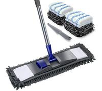 Balai serpillère grande balais plat, microfibre, 4 tampons, professionnel SERPILLERE