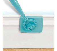 Balai Serpillère pour Plinthes Murales | Balai Serpillère | avec Long Manche Et Tête Rotative À 360 Degrés | Rétractable | pour Usage Humide Et Sec 12,5 X 32 X 8 Cm