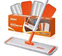 Balai Serpillère Professionnel Balais Nettoyer Sol avec 4 Tampons Lavables Réutilisables Serpillere Balai pour Le Bois D SERPILLERE