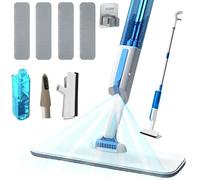 Balai Serpillère Professionnel Vaporisateur 2en1 Sol et Vitre - Serpillière Microﬁbre pour Nettoyage et - 2 têtes interchangeables - Balai de Serpillere Multifonctionnel - Nettoyeur et Laveur