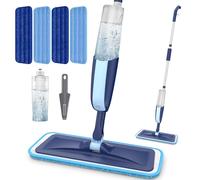 Balai Serpillère Vaporisateur, Balais Serpillère Nettoyer Sol Lave Sol avec Reservoir Microfibre Spray Mop pour Maison, Cuisine, Bois Dur, Stratifié, Bois