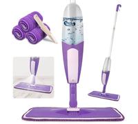 Balai Serpillère Vaporisateur Spray Mop - SEVENMAX Balai Lave Sol avec Reservoir 3 Tampons Microfibre - Serpillere pour Bois