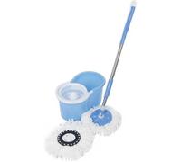 Balai Serpillière Rotatif Tournant Essorage 360° Mop seau et essoreuse BLEU