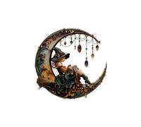 Balai sorcière en acrylique à suspendre - Décoration d'Halloween pour porte d'entrée, fenêtre - Utilisation intérieure et extérieure - Décoration de fête multifonctionnelle