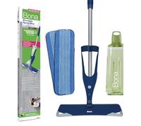Balai Spray avec réservoir - Bona + 850 ML Nettoyant pour Sols Durs + 2 Pads en Microfibre - Balai Serpillière Vaporisateur - Kit Nettoyage Sol - Balai Serpillière Professionnel