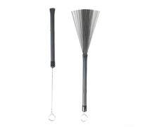 Balai télescopique en fil d'acier pour jazz de 36 cm de long, poignée antidérapante pour une performance optimale en batterie (1 pièce)