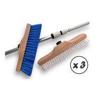 Balai télescopique Lot de 3 Manche 3 80 m poils rilsan & synthétique Kibros 21722819KITx3