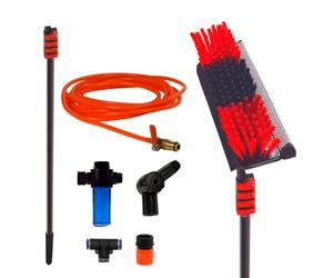 Balai télescopique pour Nettoyage Starlyf Telescopic Hydrocleaner, jusqu'à 4,6 MTS, alimenté par l'eau, Distributeur de Savon, Nettoyage des Panneaux solaires, Lavage de Camion, Bus
