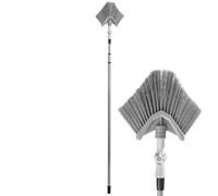 Balai télescopique poussière araignées brosse triangulaire 143-324 cm