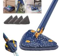 Balai Triangulaire Omniclean 360 Essorable,Nettoyage Plinthe sans Se Baisser,Balai Rotalib,Lavage Sol,vadrouille De Nettoyage,serpillère Carrelage Anti Trace,pour Nettoyer Les Murs-A