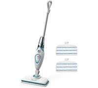 - Balai Vapeur Avec 2 Patins Microfibre - Nettoyeur De Sol 1300W - Multi-Surfaces - Temps De Chauffe 20 Sec - Tête Pivotante 180° - Réservoir 350 Ml - Nettoyage Parfait - Fsm1615-Qs
