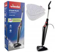 Balai vapeur electrique avec 2 lingettes microfibres de rechange pour tapis