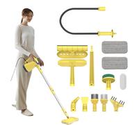 Balai Vapeur Multifonction, Puissant Nettoyeur Vapeur Portatif 7 En 1 Avec Réservoir D'eau De 375 Ml, Chauffage Rapide, Pour La Maison, Le Sol, Les Tapis, La-Cuisine Et La Salle De Bain.