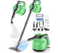 Balai vapeur - Nettoyeur vapeur portable amovible et défroisseur vapeur avec 12 accessoires, cuiseur vapeur puissant multifonction pour le nettoyage de la maison, sols, fenêtres, meubles, carreaux et