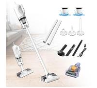 Balai Vapeur Sans Fil 5 en 1 Compact - Léger, 35Min Autonomie, Aspirateur Laveur Vapeur Pour Voiture, Maison, Bureaux, Poils D'animaux