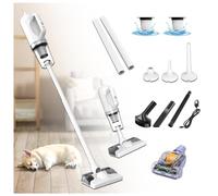 Balai Vapeur Sans Fil 5 en 1 Compact - Léger, 35Min Autonomie, Aspirateur Nettoyeur Vapeur Pour Voiture, Maison, Bureaux, Poils D'animaux