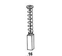 Balais de Charbon Asein 0332 pour Outils Électriques AEG & Atlas Copco - 5x8x10mm - 0,20x0,31x0,39'' - Remplace les pièces d'origine 4.931.364.640, 4.931.392.563 & 4.931.392.602