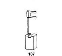 Balais de Charbon Asein 1115 pour Bosch Coupeuse/Scie UBH 4/26, Bosch Marteau GSH 4, Bosch Marteau UBH 4/26, Bosch Marteau UBH 4/26 DSE, Bosch Marteau UBH 4/26 SE - 6,35x10x17mm - 0,25x0,39x0,67'' - A