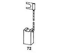 Balais de Charbon Asein 1809 pour Outils Électriques Metabo - 6,4x6,4x14,5 mm - Avec Arrêt Automatique - Remplace les pièces d'origine 34301082 & 343010820
