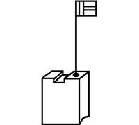 Balais de Charbon Asein 1999.03 pour Outils Électriques - 6,3x16x26mm - 0,25x0,63x1,02''