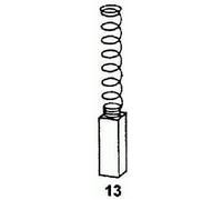 Balais de Charbon Asein 1999.10 pour Outils Électriques - 5x8x12,5mm - 0,20x0,31x0,49''