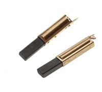 Balais de charbon pour moteur électrique - OKZ - 6,3 x 11 x 28 mm - Lot de 2 - Compatible Kärcher Duo - Graphite et laiton