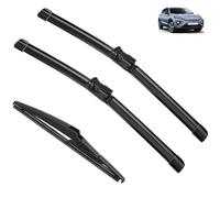 Balais d'essuie-glace avant compatible avec MG Marvel R 2021 2022 2023 Brosses de pare-brise arrière de luxe Accessoires de voiture Recharges en caoutchouc (Color : Front Rear, Size : RHD)