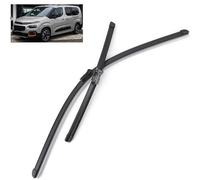 Balais d'Essuie-Glace Avant pour Citroen Berlingo K9 2018-2023 24"+17", Jeu de 2 Silencieux Nettoyage sans Traces Caoutchouc Résistant Accessoires Auto