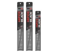 OMAC Kit Complet Essuie-glaces pour BMW X3 E83 2003-2010 - Lot de 3 (Avant + Arrière) - Balais Plats & Arrière Spécifique - Silencieux & Sans Traces