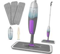 Balais Serpillère Vaporisateur Spray Mop - HOMSIER Microfibre Balai Lave Sol avec Reservoir - Mop Pulvérisateur pour la Maison Cuisine Bois Dur Stratifié Bois avec 3 Tampons Réutilisables