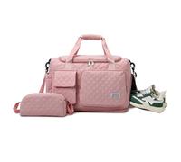 Balakaka 34 L Sac de Voyage avec Petit Sac de 1,5 L, Sac de Sport de Voyage avec Bandoulière Amovible, Imperméable Weekend Sac à Bandoulière avec Compartiment à Chaussures, Rose Bonbon