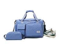 Balakaka 34 L Sac de Voyage avec Petit Sac de 1,5 L, Sac de Week-End avec Bandoulière Amovible, Imperméable Sac de Transport avec Compartiment à Chaussures pour Femme, Bleu Ciel