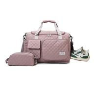 Balakaka 34 L Sac de Voyage avec Petit Sac de 1,5 L, Sac de Week-End avec Bandoulière Amovible, Imperméable Sac de Transport avec Compartiment à Chaussures pour Femme, Rose Sakura