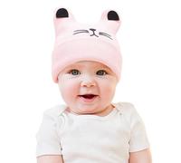Balakaka Bonnet Bebe 0-7 Mois,Bonnets d'hiver pour bébé Garçon Filles Chapeaux tricotés,Chapeau Bonnet Enfant Hiver Bébé Épais Chaud Bonnet Tricoté,Rose
